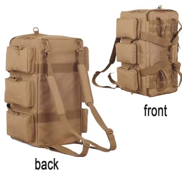 55L Tactical Travel Duffel Bag with Backpack Straps