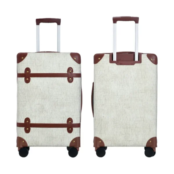 S0a85569acc7b4cdbbe7fe29d1788c7c0Z.webp 20-Inch Vintage PU Leather Carry-On Suitcase with TSA Lock & Silent Spinner Wheels