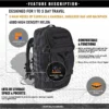 30L Waterproof Tactical Travel Duffel Bag with Adjustable Shoulder Strap