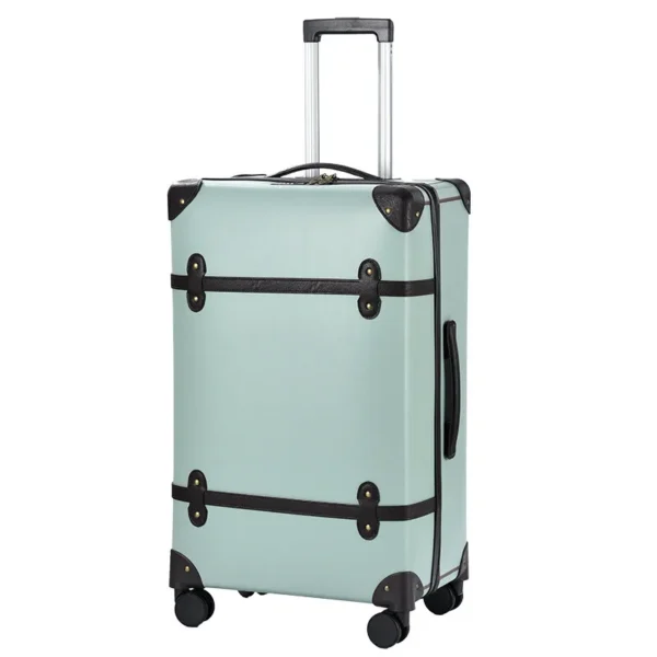 S15aadf474c644a45b464fc3921cea21b1.webp 20-Inch Vintage PU Leather Carry-On Suitcase with TSA Lock & Silent Spinner Wheels