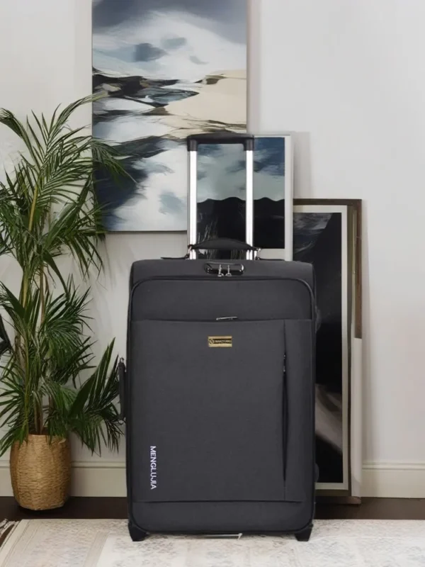 28-Inch Oxford Fabric Rolling Trolley Suitcase with Spinner Wheels