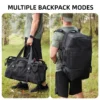 40L Tactical Travel Duffel Bag with Backpack Straps