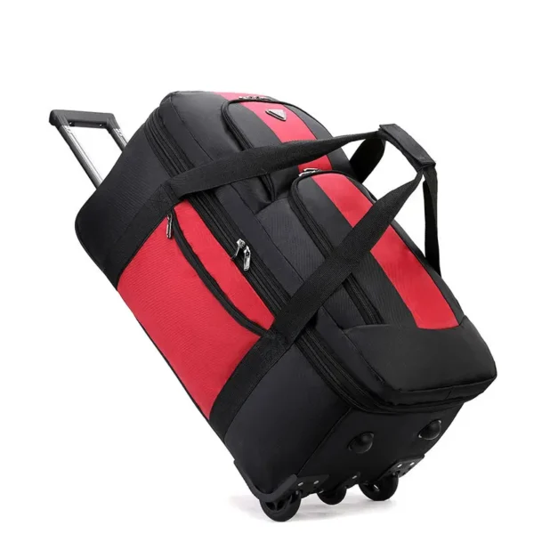 Large Capacity Rolling Travel Bag with Pull Rod & Wheels