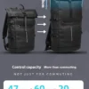 Large Capacity Waterproof Travel Backpack with 15.6-Inch Laptop Compartment