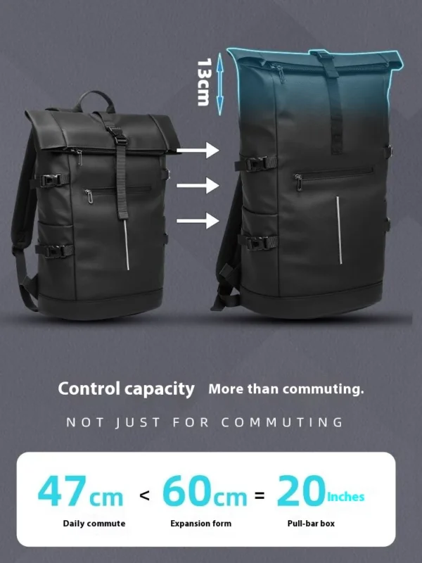 Large Capacity Waterproof Travel Backpack with 15.6-Inch Laptop Compartment