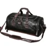 Genuine Split Leather Travel Duffel Bag with Large Capacity