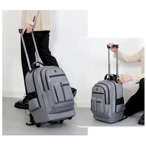 Portable Rolling Travel Backpack with Laptop & Tablet Compartment