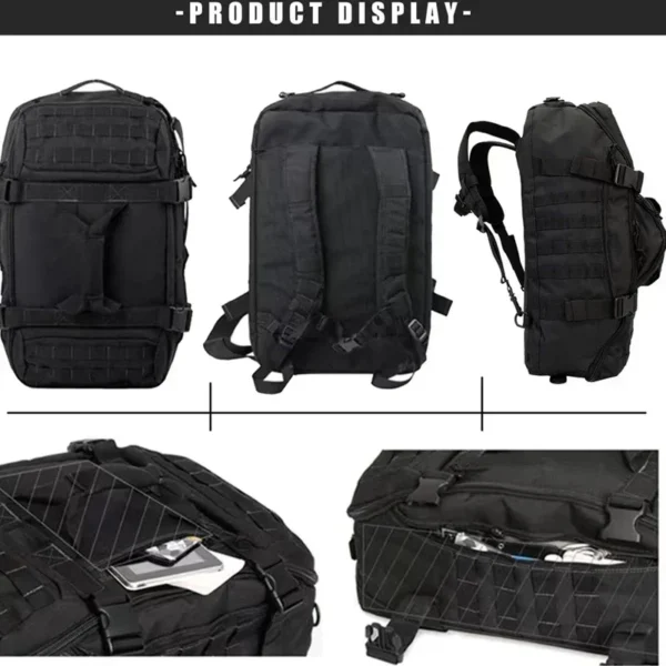 30L Waterproof Tactical Travel Duffel Bag with Adjustable Shoulder Strap