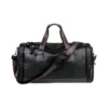 Genuine Split Leather Travel Duffel Bag with Large Capacity