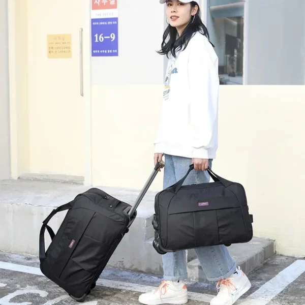 Sa80599b592ea4db987e407bcc3a6dff2F.webp Large Capacity Waterproof Oxford Fabric Rolling Suitcase with Spinner Wheels