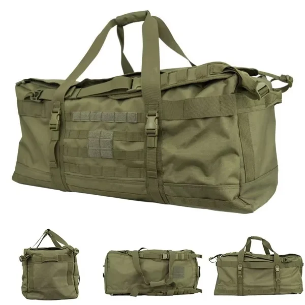 40L Tactical Travel Duffel Bag with Backpack Straps