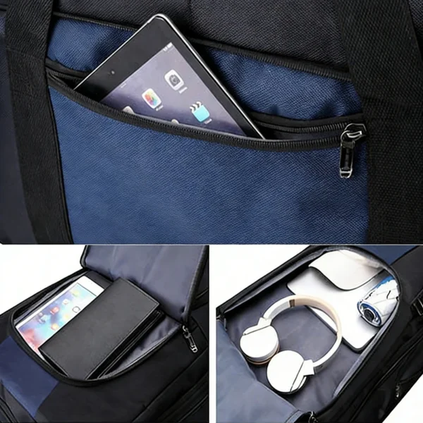 Large Capacity Rolling Travel Bag with Pull Rod & Wheels