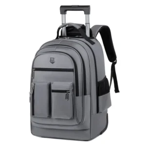 Portable Rolling Travel Backpack with Laptop & Tablet Compartment