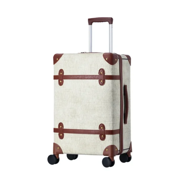 Sbe5d85056b544d338bdf162bfcaf727fS.webp 20-Inch Vintage PU Leather Carry-On Suitcase with TSA Lock & Silent Spinner Wheels