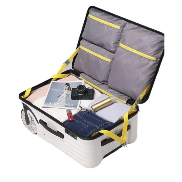 Sc7249f36d1204aaba1cff9d758bb7190D.webp 20-Inch Hard Shell Carry-On Suitcase with Side-Opening Design & Combination Lock